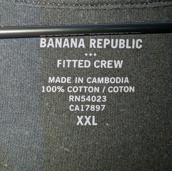 Banana Republic Men's Charcoal Long Sleeve Tee - Picture 2 of 3